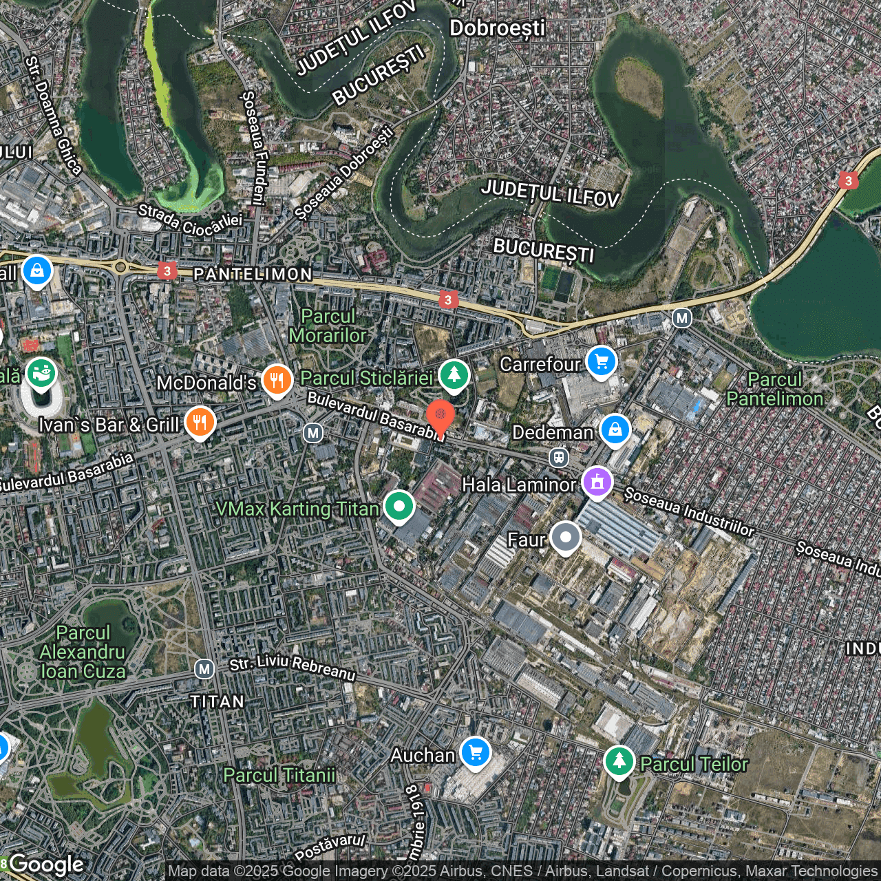 Poza harta hybrid, zoom 14, adresa București, B-dul Basarabia, Nr. 250, Sectorul 3, , judetul