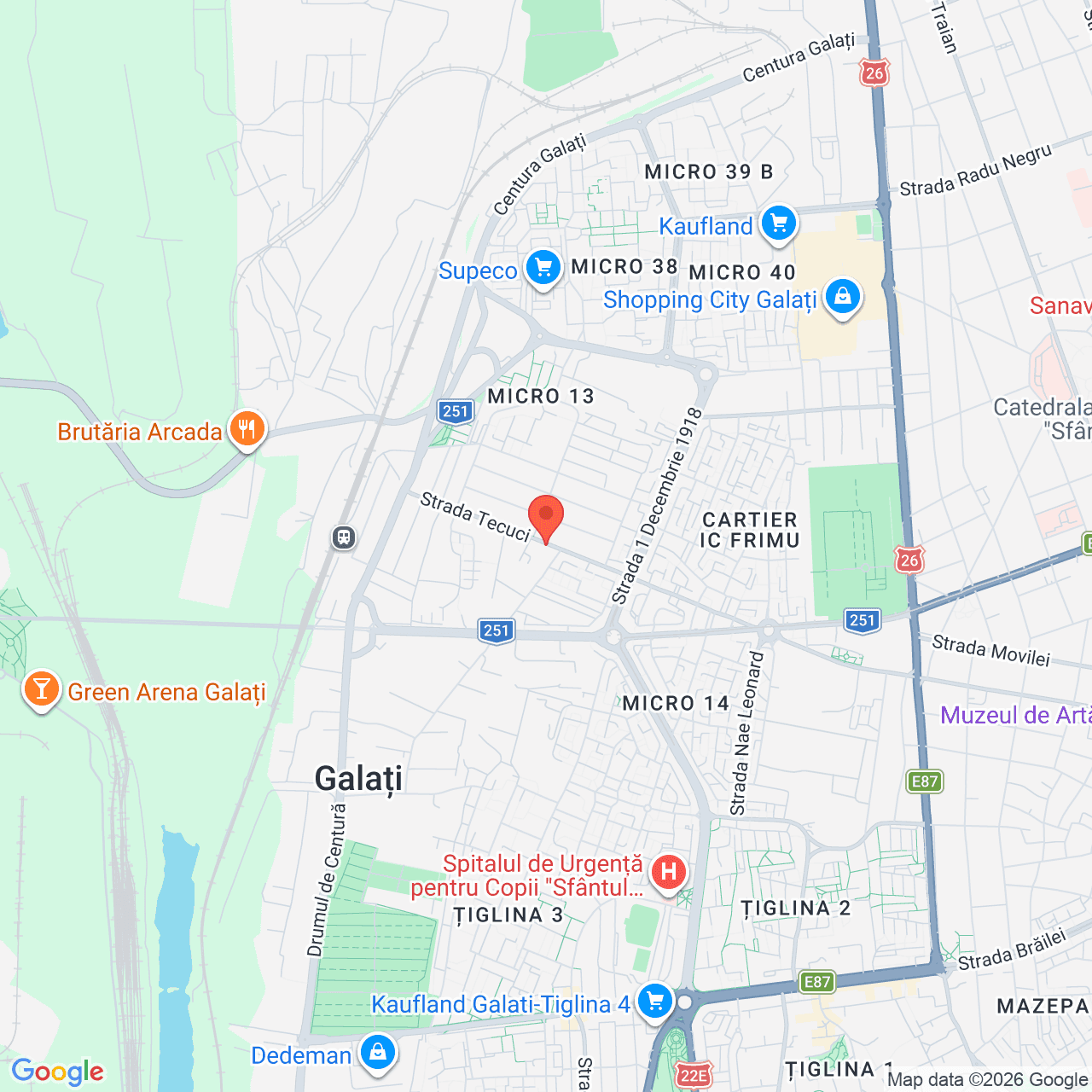 Poza harta streetview, zoom 14, adresa Galați, str. Drumul Viilor nr. 2, , judetul