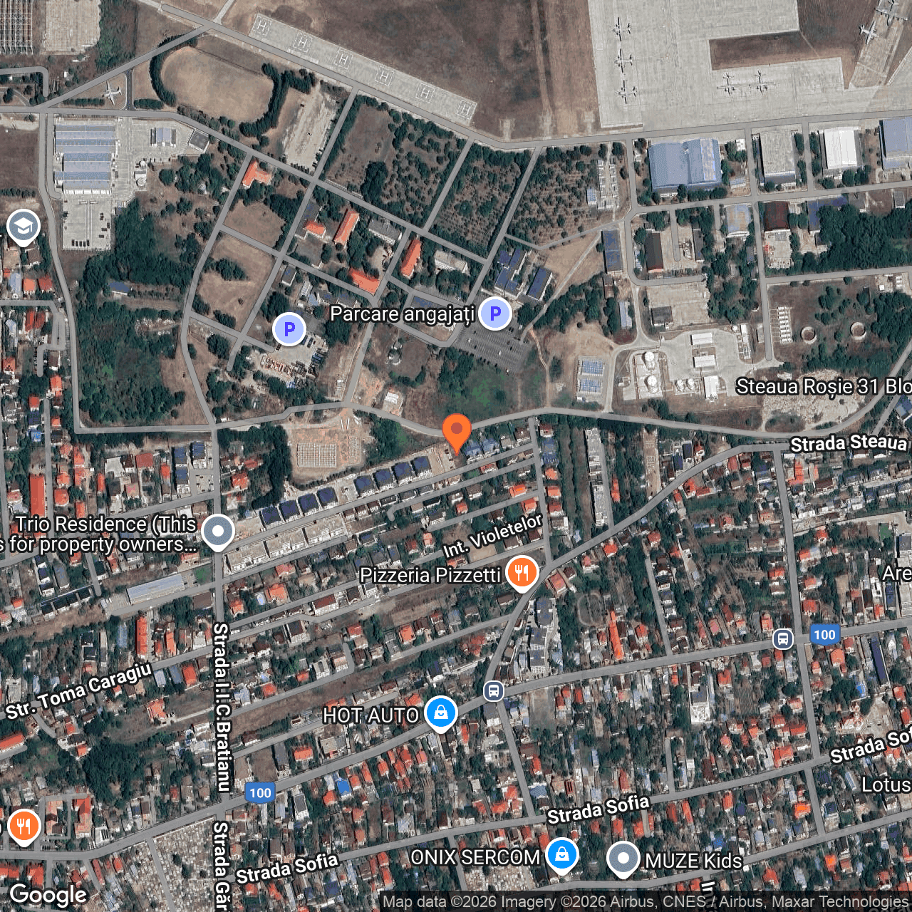 Poza harta hybrid, zoom 16, adresa Otopeni Ilfov, , judetul