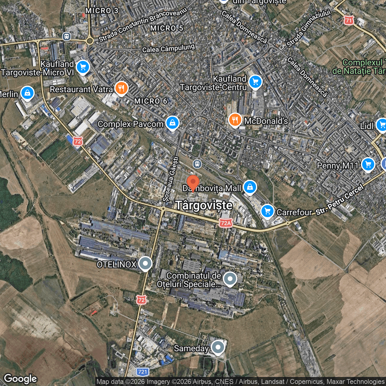 Poza harta hybrid, zoom 14, adresa Strada Constructorilor Targoviste, , judetul