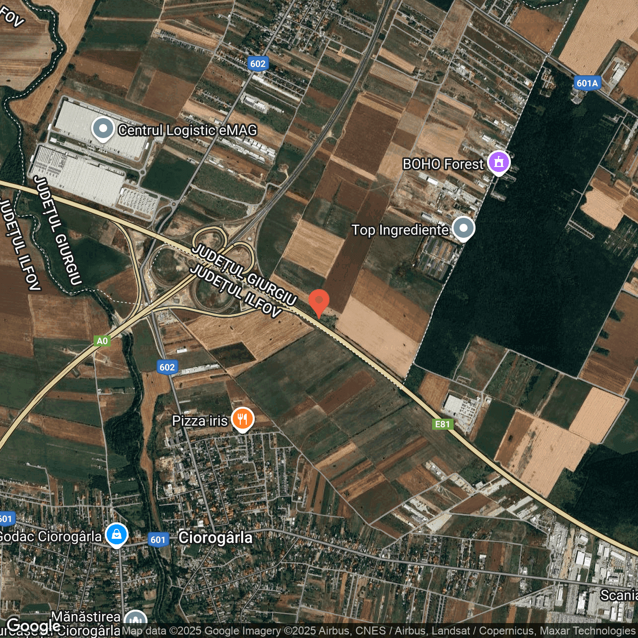 Poza harta hybrid, zoom 14, adresa Joita, , judetul