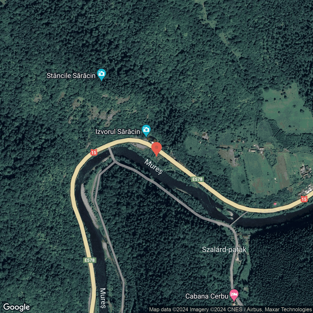 Poza harta hybrid, zoom 16, adresa Lunca Bradului, , judetul