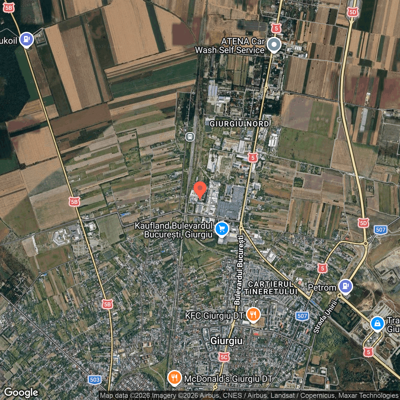 Poza harta hybrid, zoom 14, adresa Strada Gloriei Giurgiu, , judetul