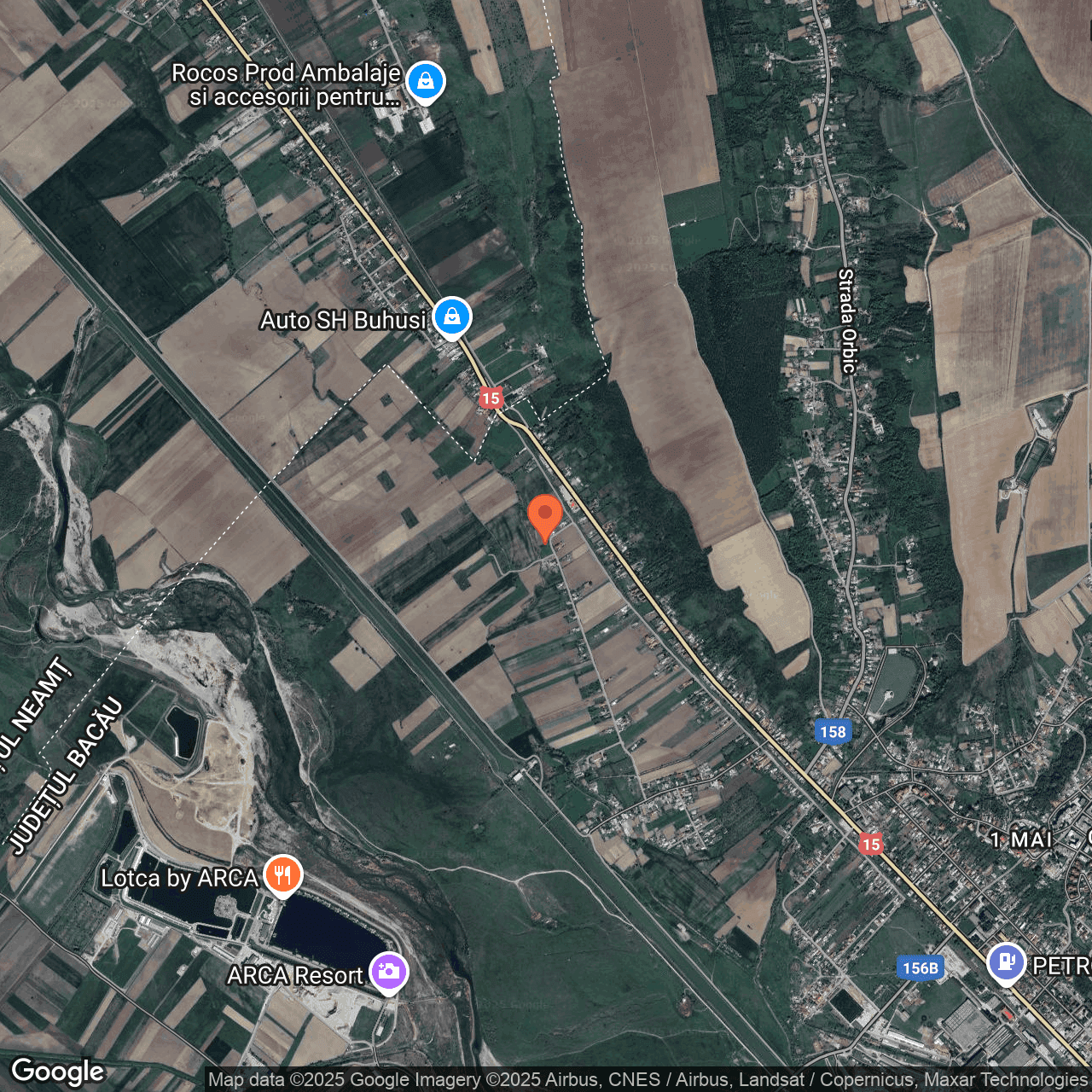 Poza harta hybrid, zoom 14, adresa Buhusi Bacau, , judetul