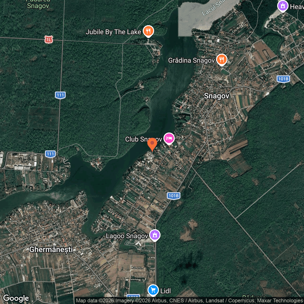 Poza harta hybrid, zoom 14, adresa strada Zorelelor nr. 44A, Snagov Ilfov, , judetul