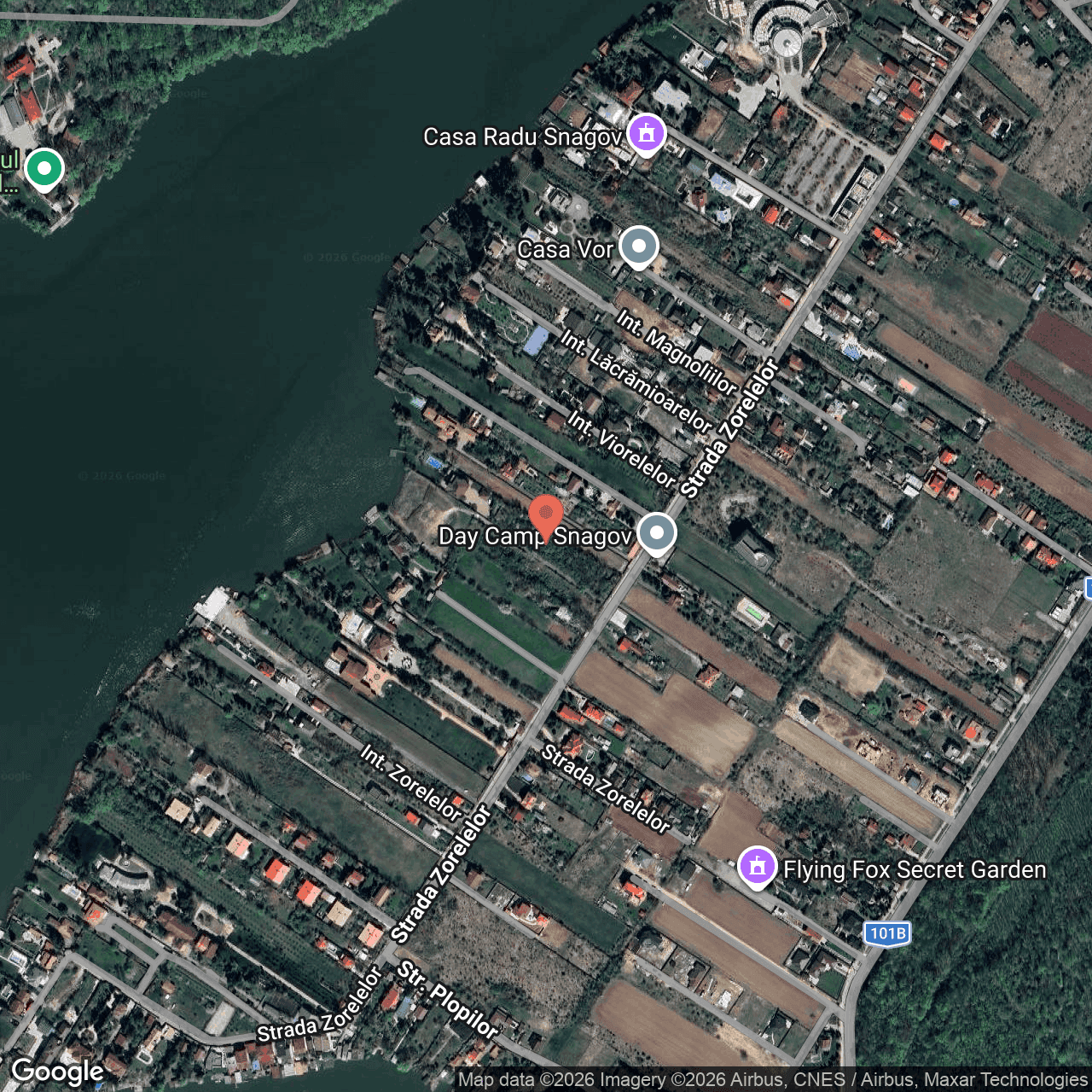 Poza harta hybrid, zoom 16, adresa Snagov judet Ilfov, strada Zorelelor, , judetul