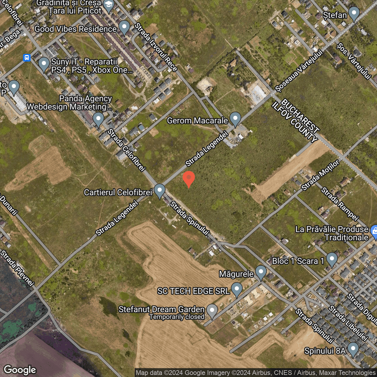 Poza harta hybrid, zoom 16, adresa Magurele Ilfov, , judetul