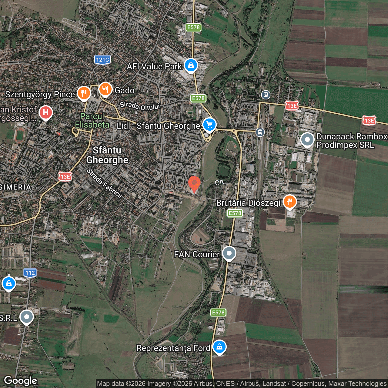 Poza harta hybrid, zoom 14, adresa Sfantu Gheorghe, judet Covasna, , judetul