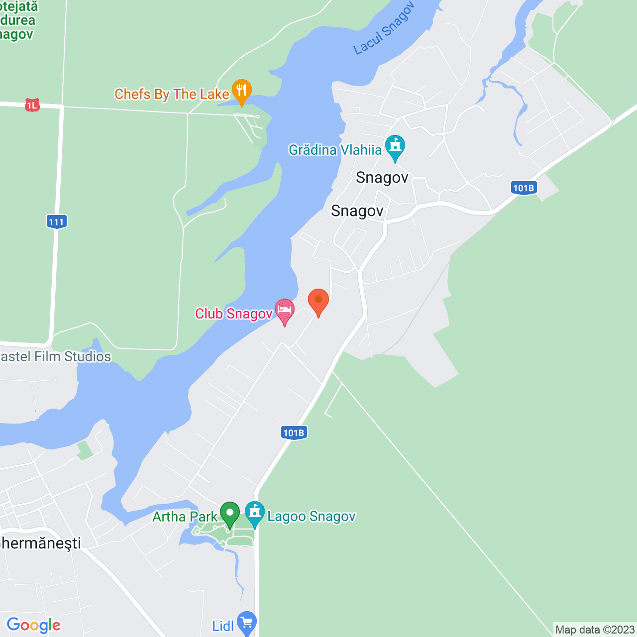 Poza harta streetview, zoom 14, adresa Strada Nuferilor Snagov, , judetul