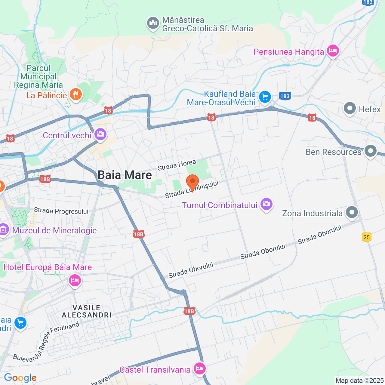 Poza harta streetview, zoom 14, adresa strada Universității, Baia Mare, , judetul