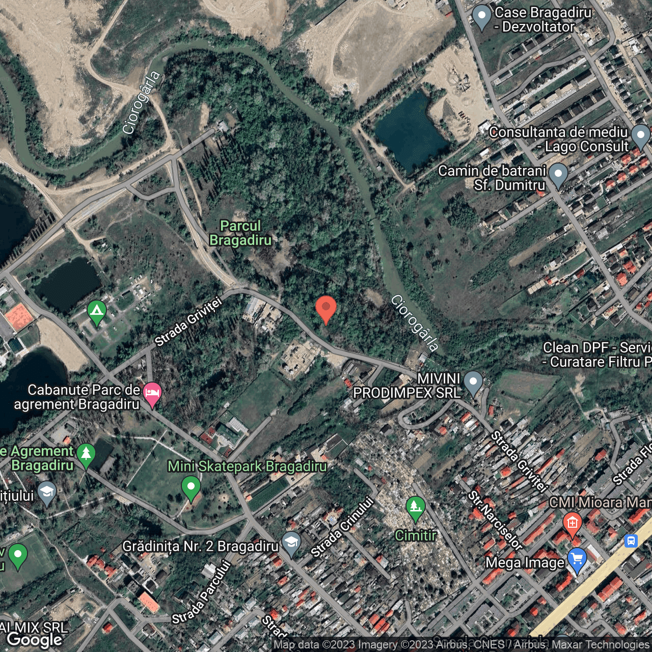 Poza harta hybrid, zoom 16, adresa Bragadiru, , judetul