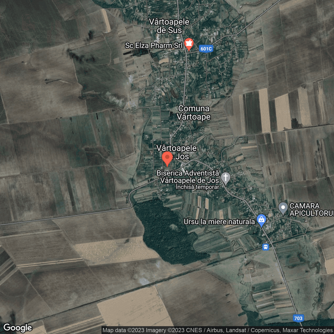 Poza harta hybrid, zoom 14, adresa Vârtoapele de Jos, , judetul