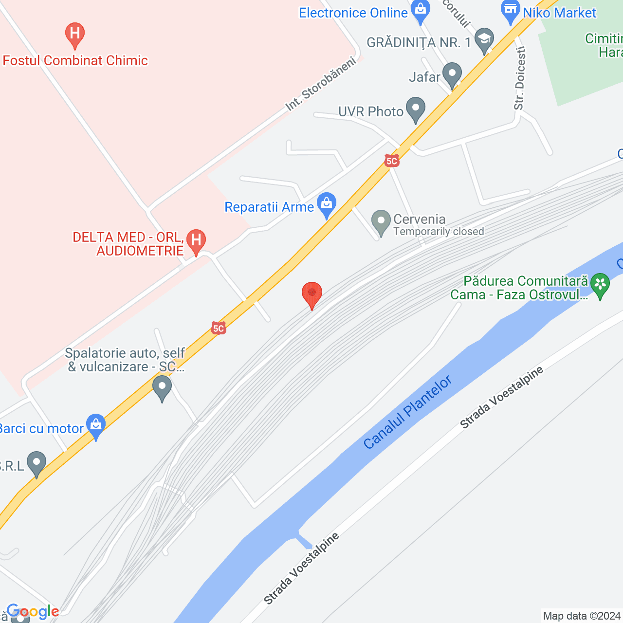 Poza harta streetview, zoom 16, adresa Giurgiu, Sos. Sloboziei nr. 194, , judetul