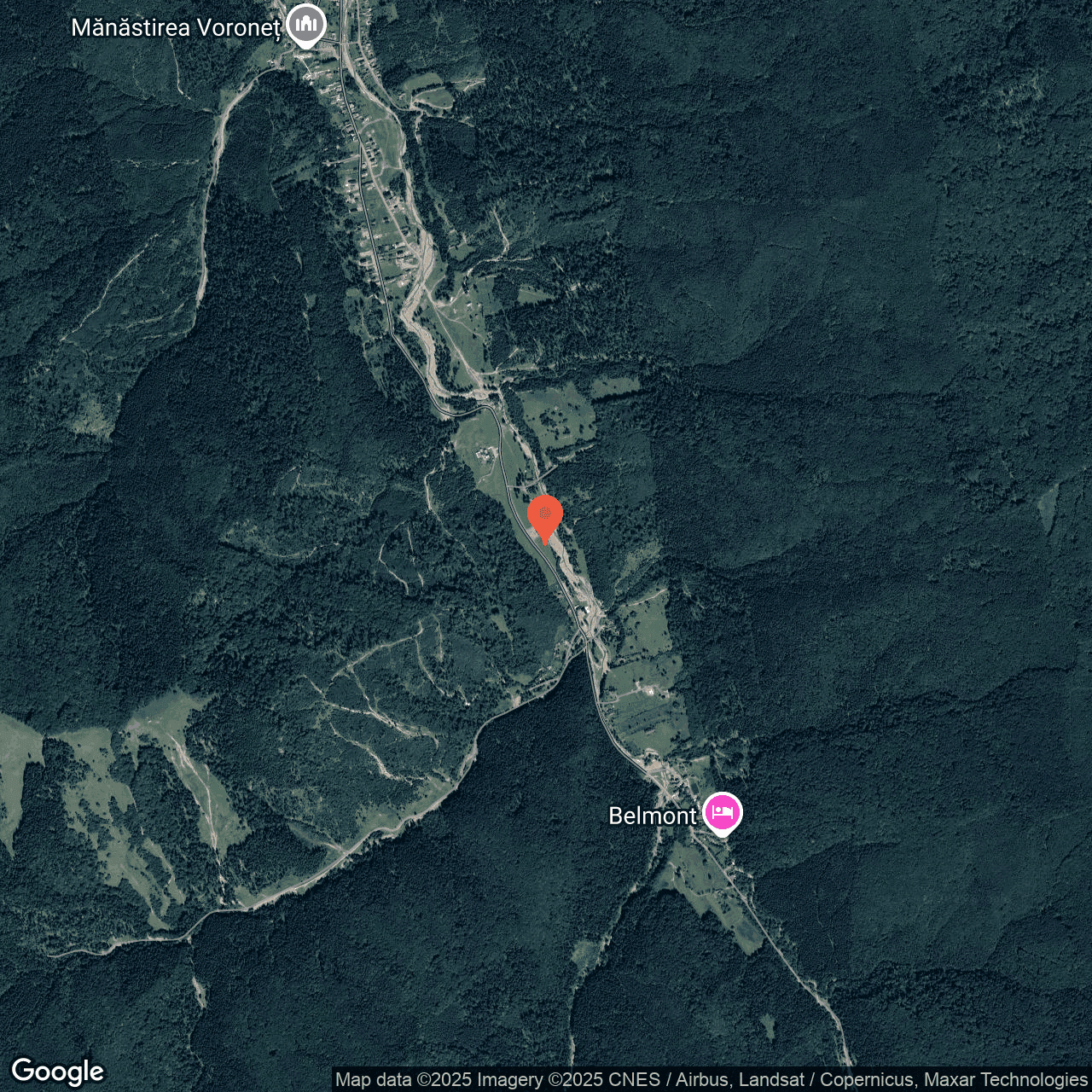 Poza harta hybrid, zoom 14, adresa Voronet Gura Humorului, , judetul