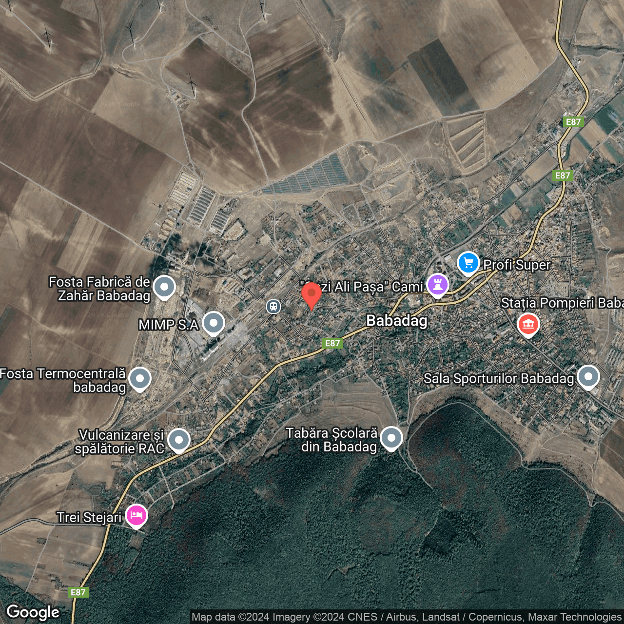 Poza harta hybrid, zoom 14, adresa Babadag, Strada Prahovei, numărul 2, , judetul