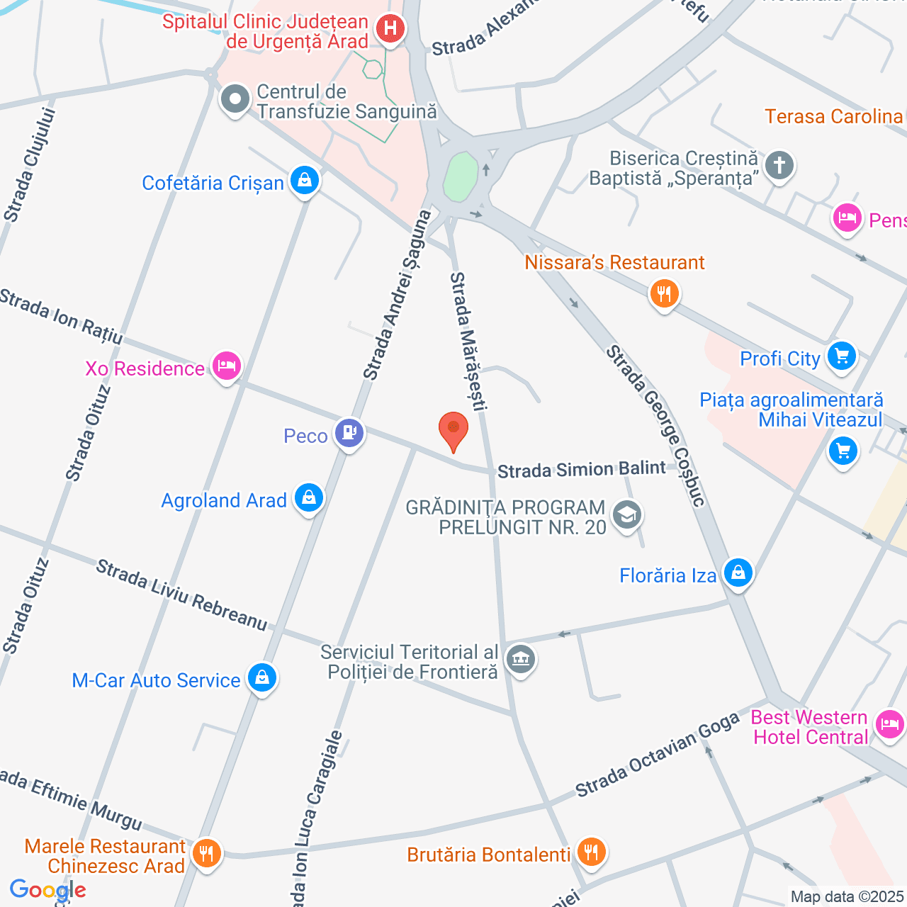 Poza harta streetview, zoom 16, adresa Arad, str. Aron Cotrus, nr. 2, , judetul