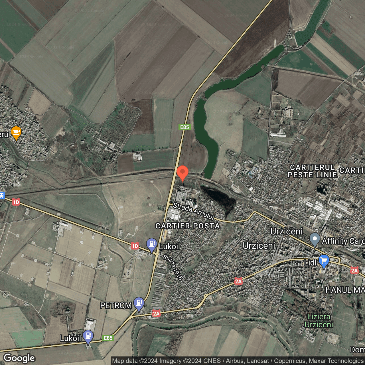 Poza harta hybrid, zoom 14, adresa Urziceni, str. Labirint, nr. 42, , judetul