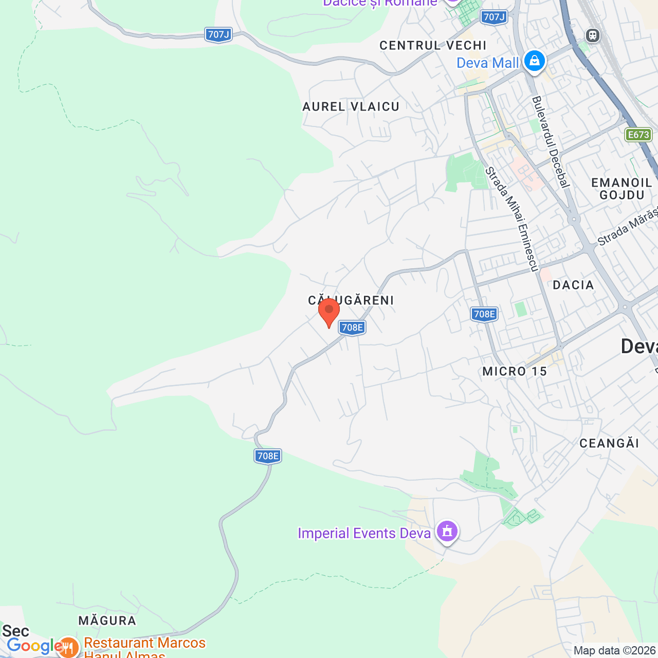 Poza harta streetview, zoom 14, adresa Deva, Strada Iosif Vulcan, , judetul