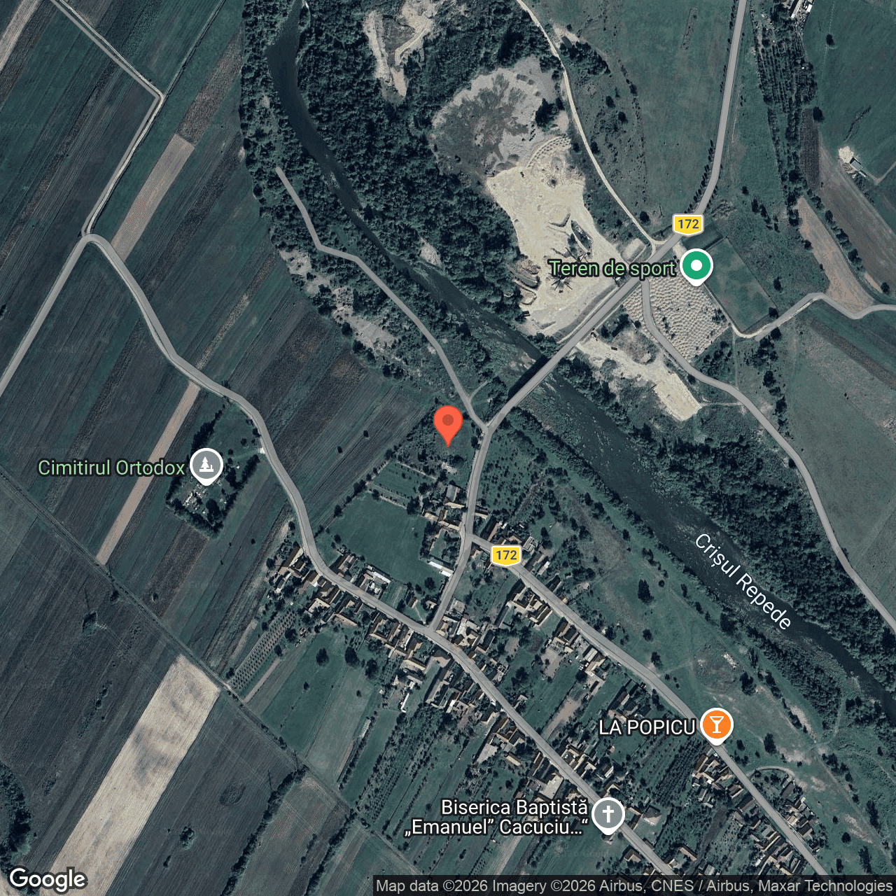 Poza harta hybrid, zoom 16, adresa Aușeu, loc. Cacuciu Vechi, jud. Bihor, , judetul
