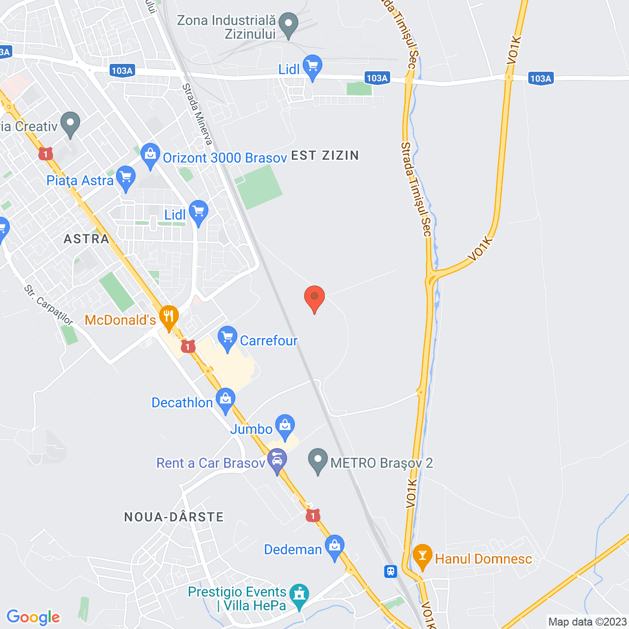 Poza harta streetview, zoom 14, adresa Calea Bucuresti Brasov, , judetul