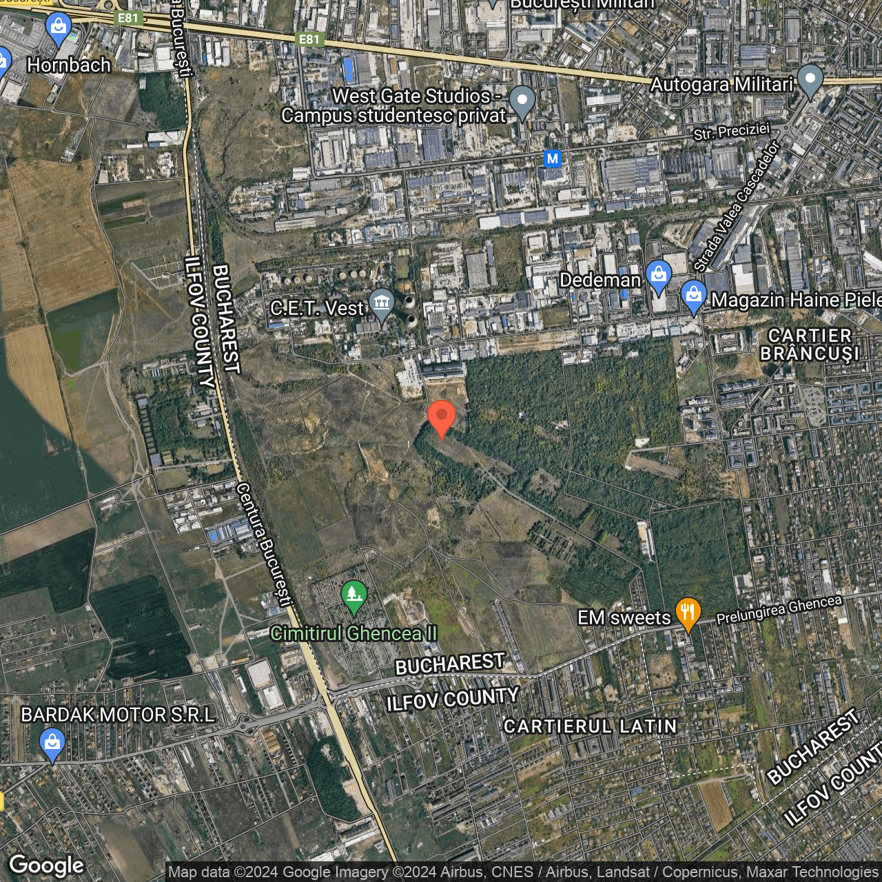 Poza harta hybrid, zoom 14, adresa Prelungirea Ghencea Bucuresti, , judetul