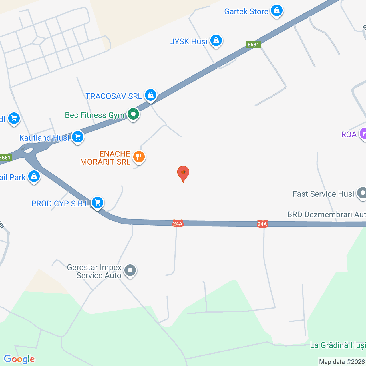 Poza harta streetview, zoom 16, adresa Husi Vaslui, , judetul