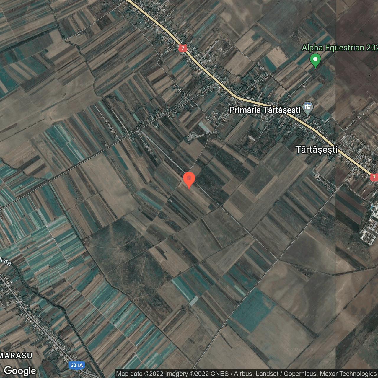 Poza harta hybrid, zoom 14, adresa Tărtășești, Tartasesti, judetul Dambovita