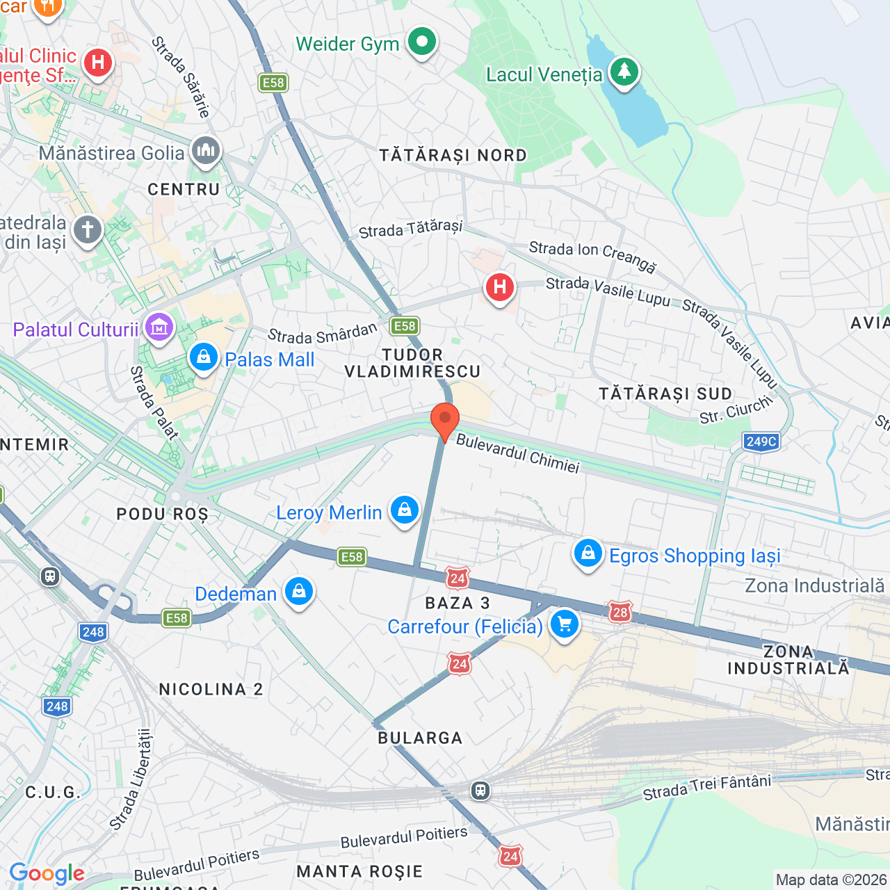Poza harta streetview, zoom 14, adresa Iași, Str. Metalurgiei, Nr.8, , judetul