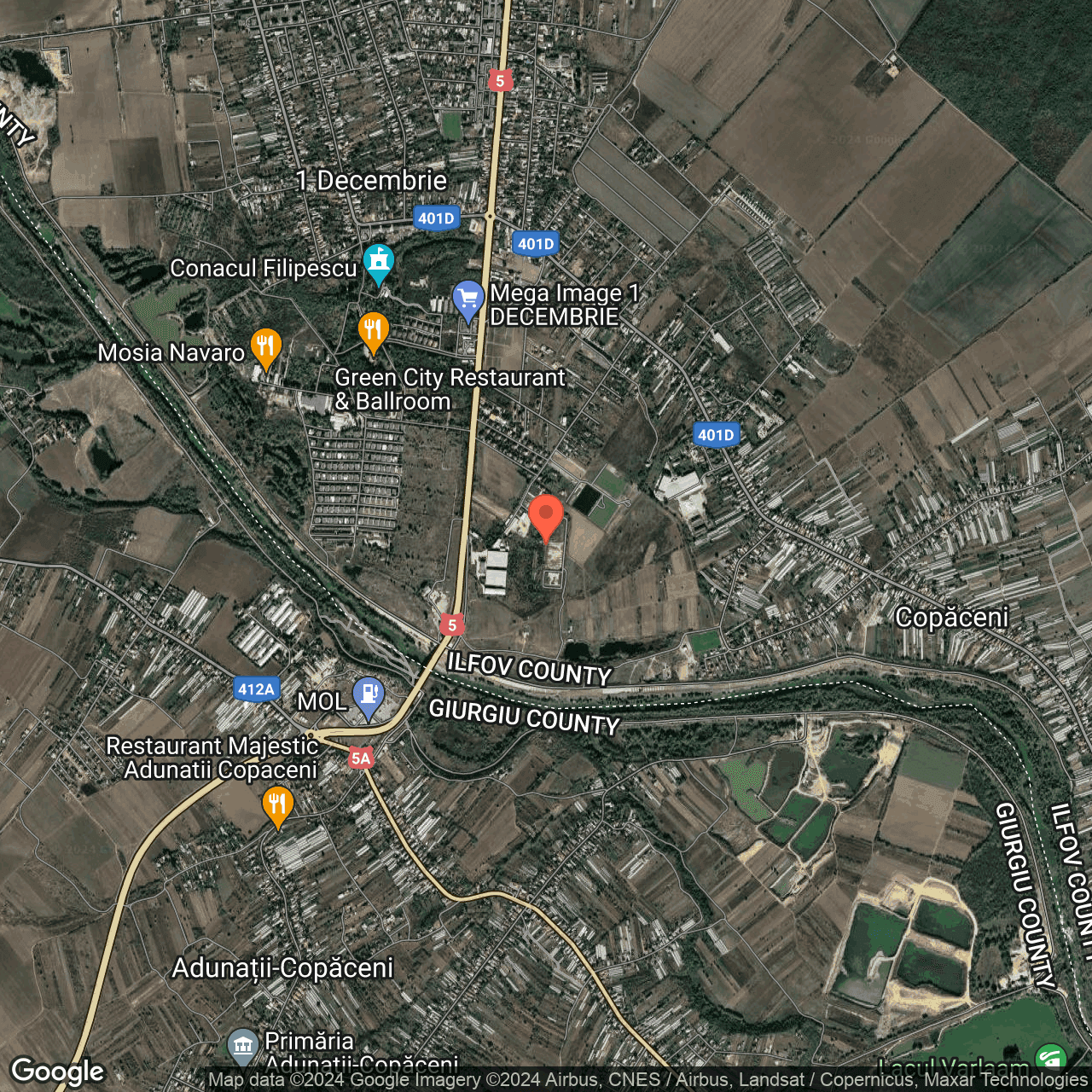 Poza harta hybrid, zoom 14, adresa 1 Decembrie Ilfov, , judetul