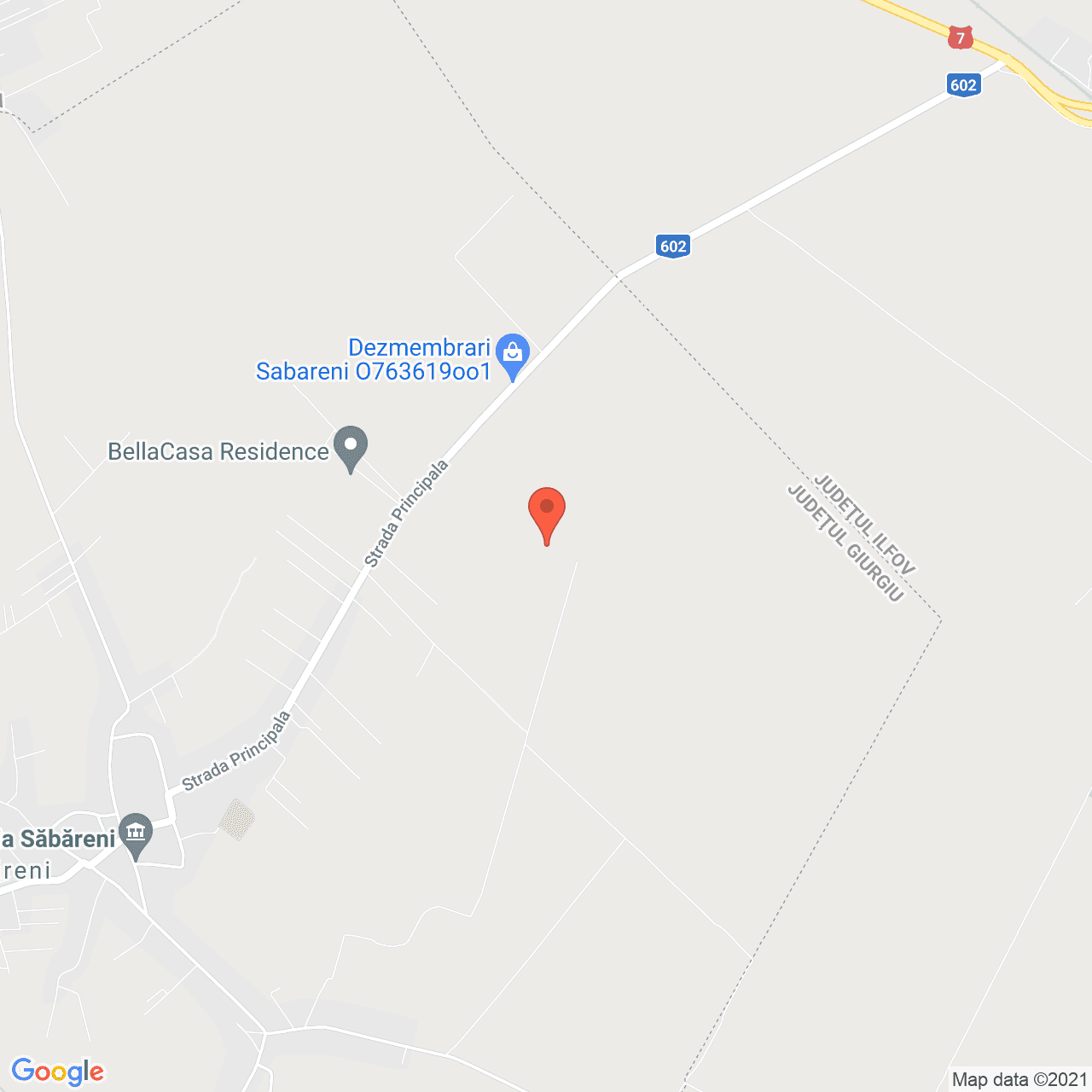 Poza harta streetview, zoom 14, adresa Săbăreni, Sabareni, judetul Giurgiu