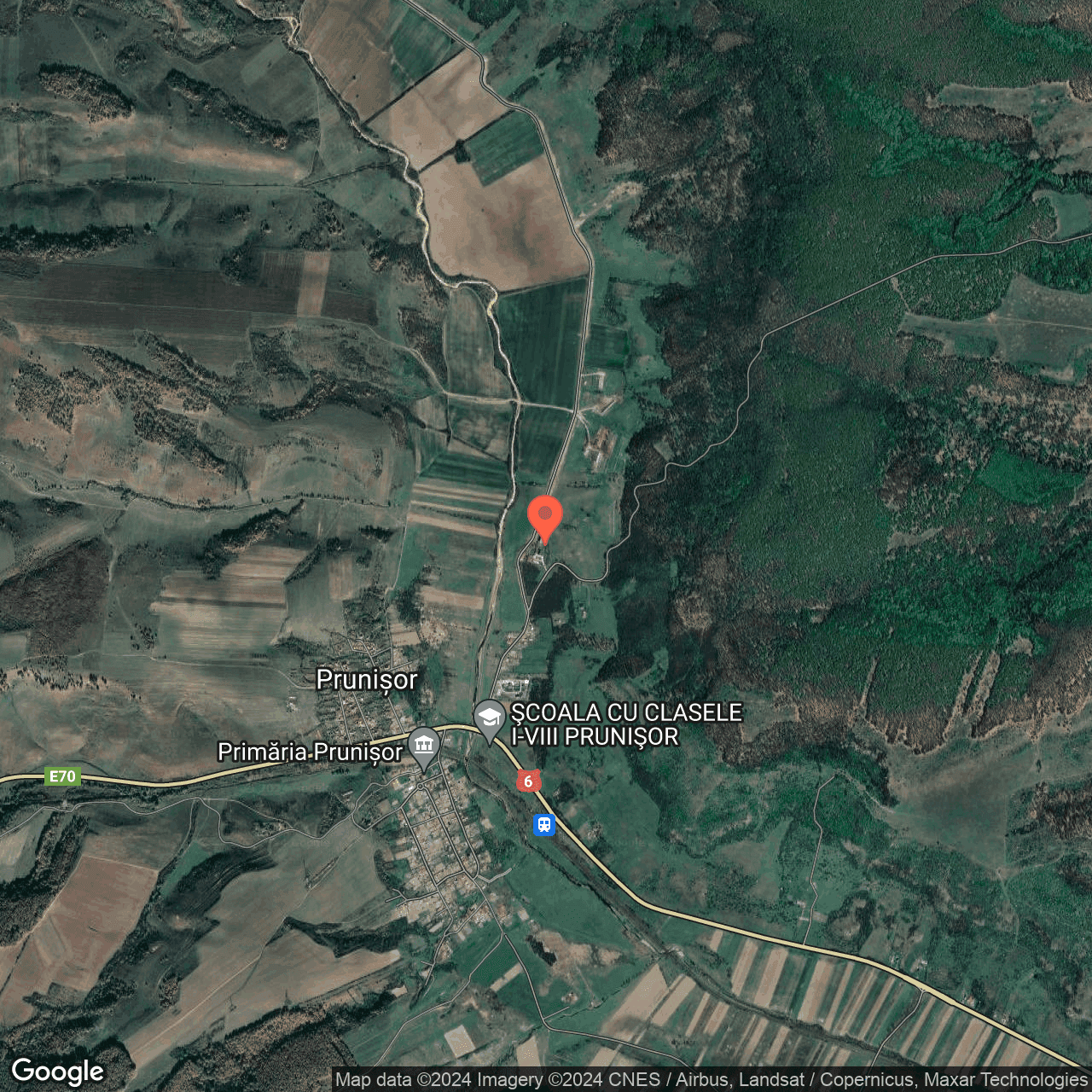 Poza harta hybrid, zoom 14, adresa Prunisor Mehedinti, , judetul