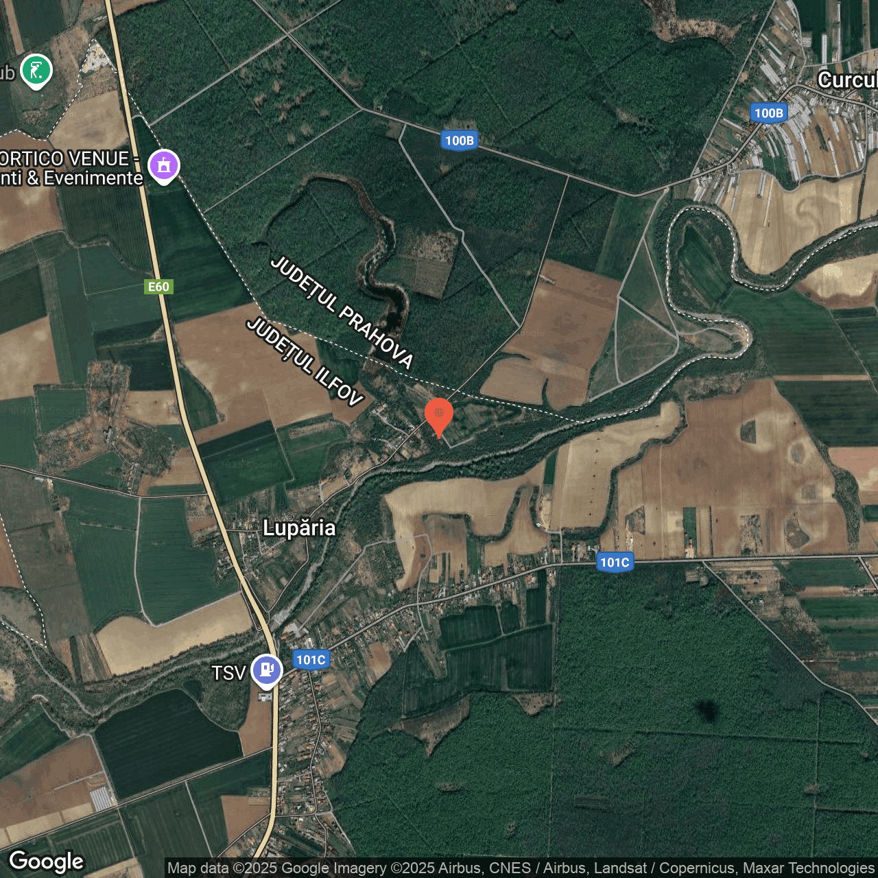 Poza harta hybrid, zoom 14, adresa Ciolpani Ilfov, , judetul