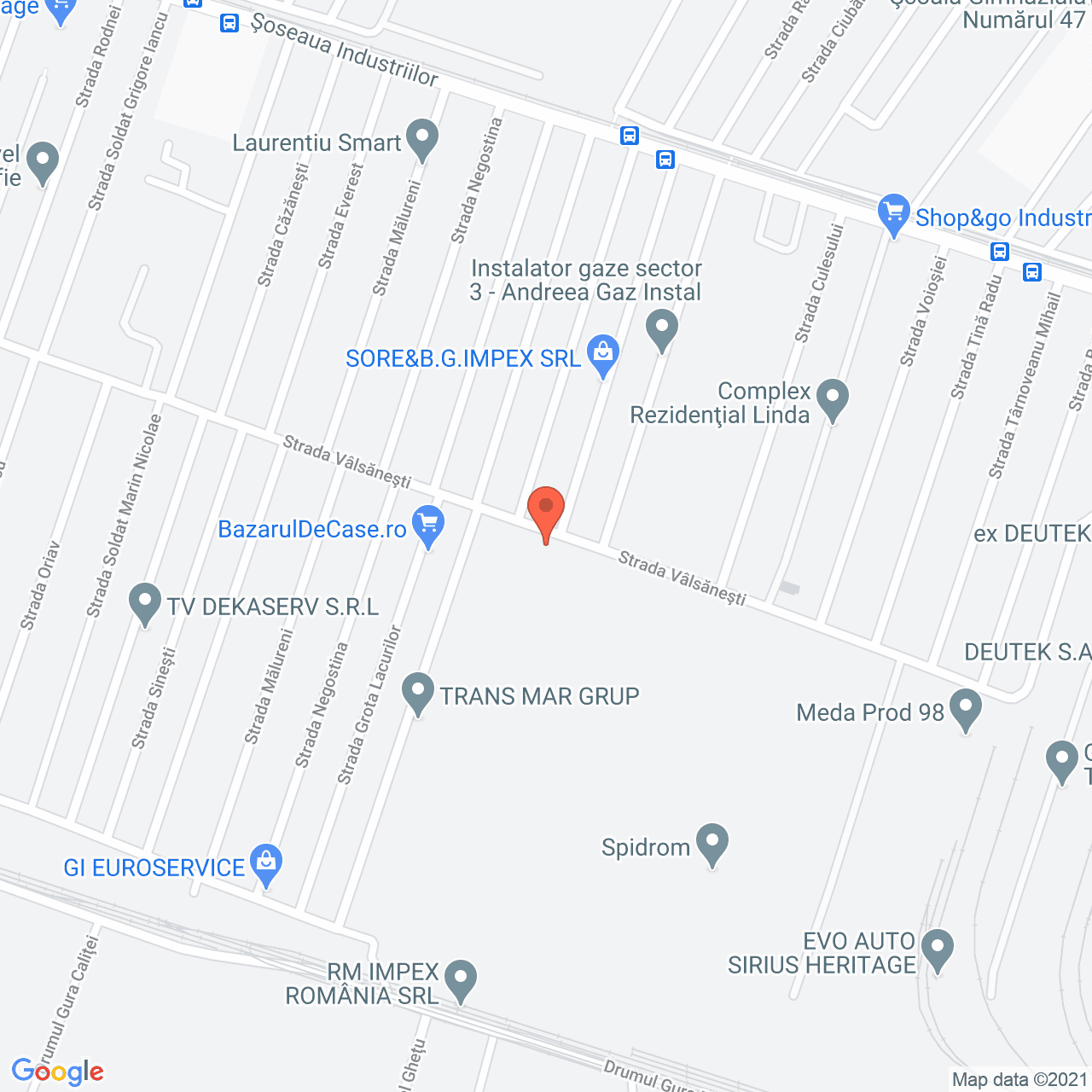 Poza harta streetview, zoom 16, adresa Strada Valsanesti, Bucuresti, judetul Bucuresti Ilfov