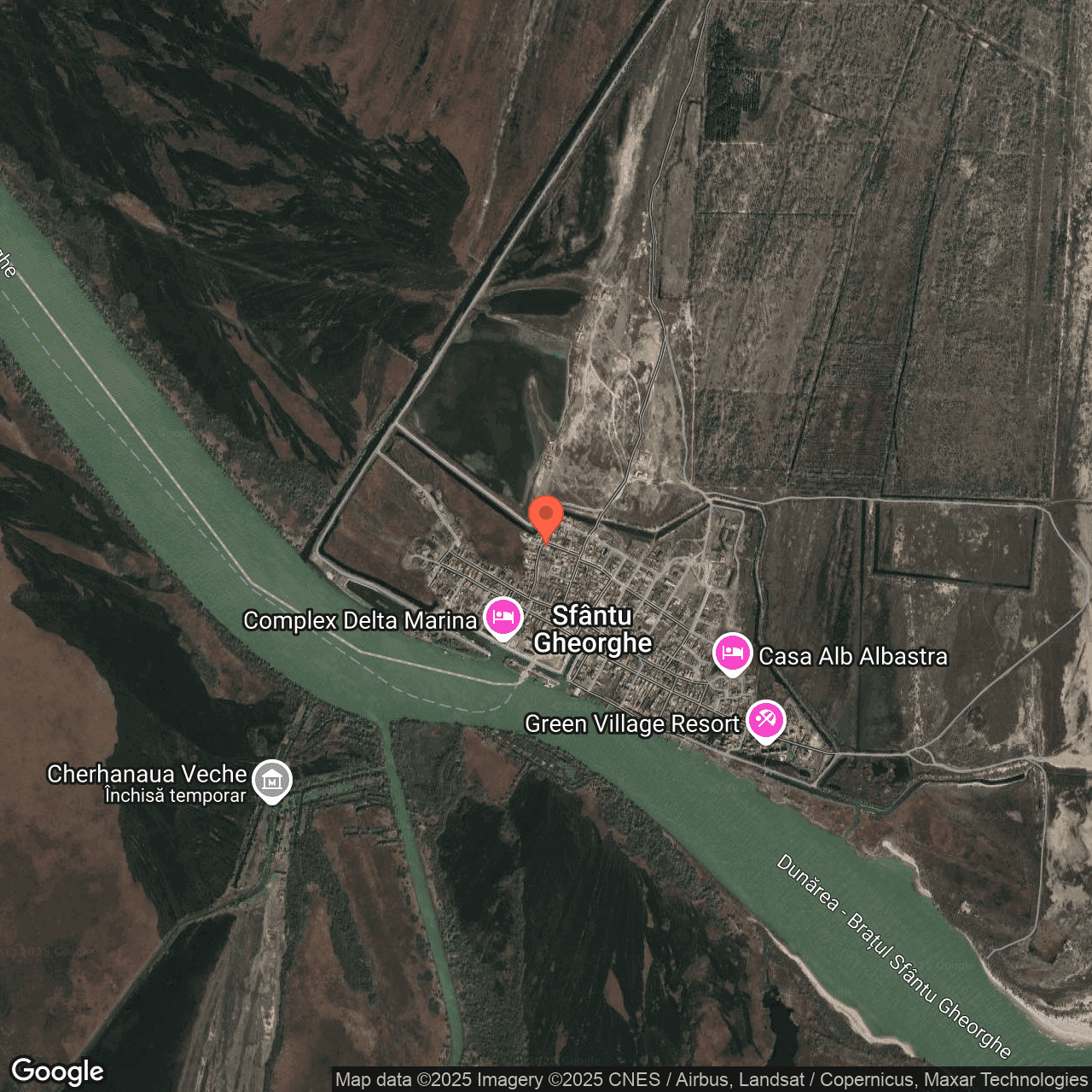Poza harta hybrid, zoom 14, adresa Sfantu Gheorghe Tulcea, , judetul
