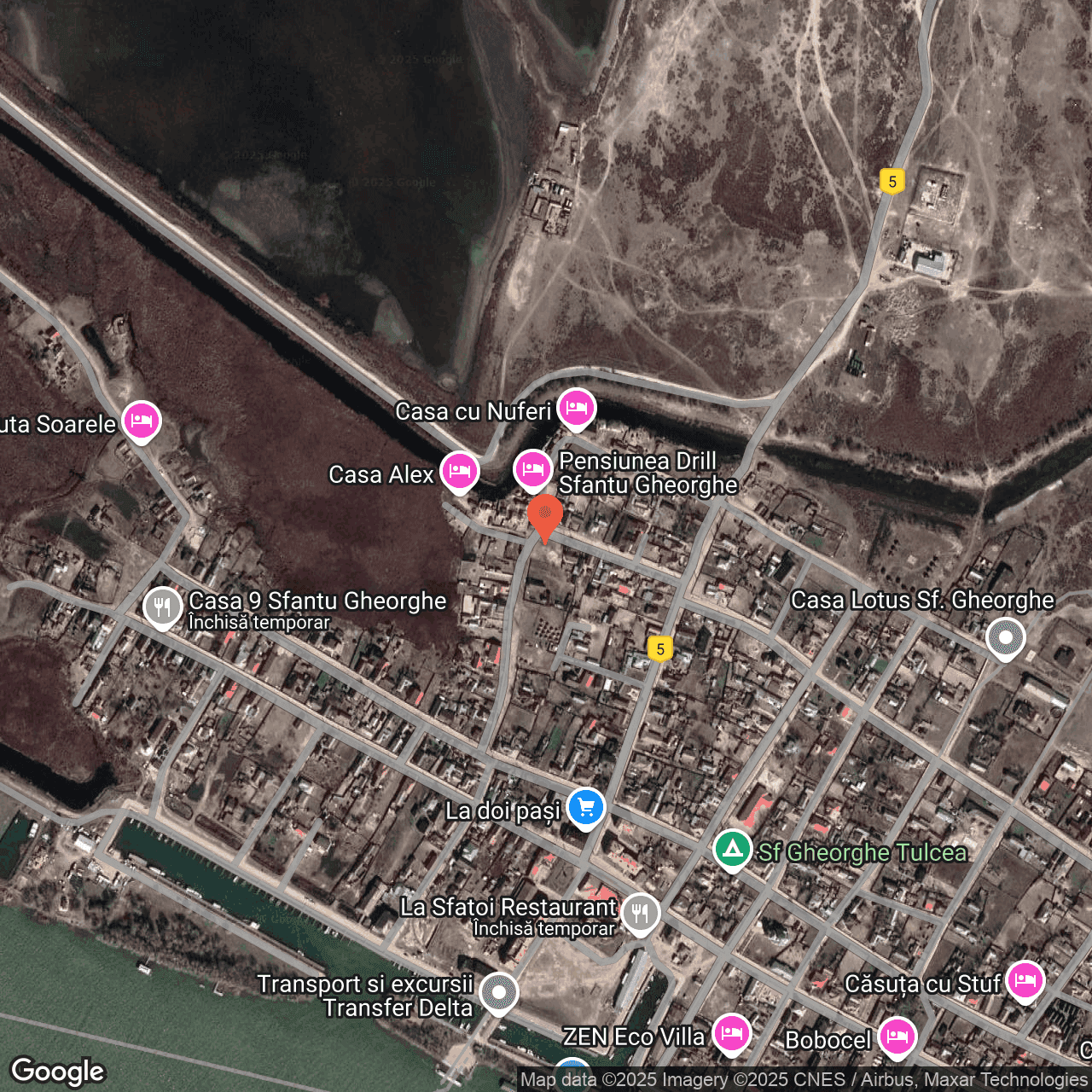 Poza harta hybrid, zoom 16, adresa Sfantu Gheorghe Tulcea, , judetul