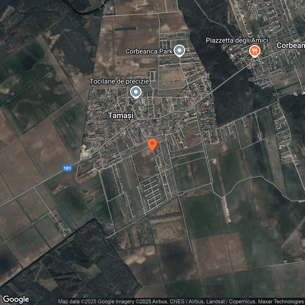 Poza harta hybrid, zoom 14, adresa Tamasi Ilfov, , judetul