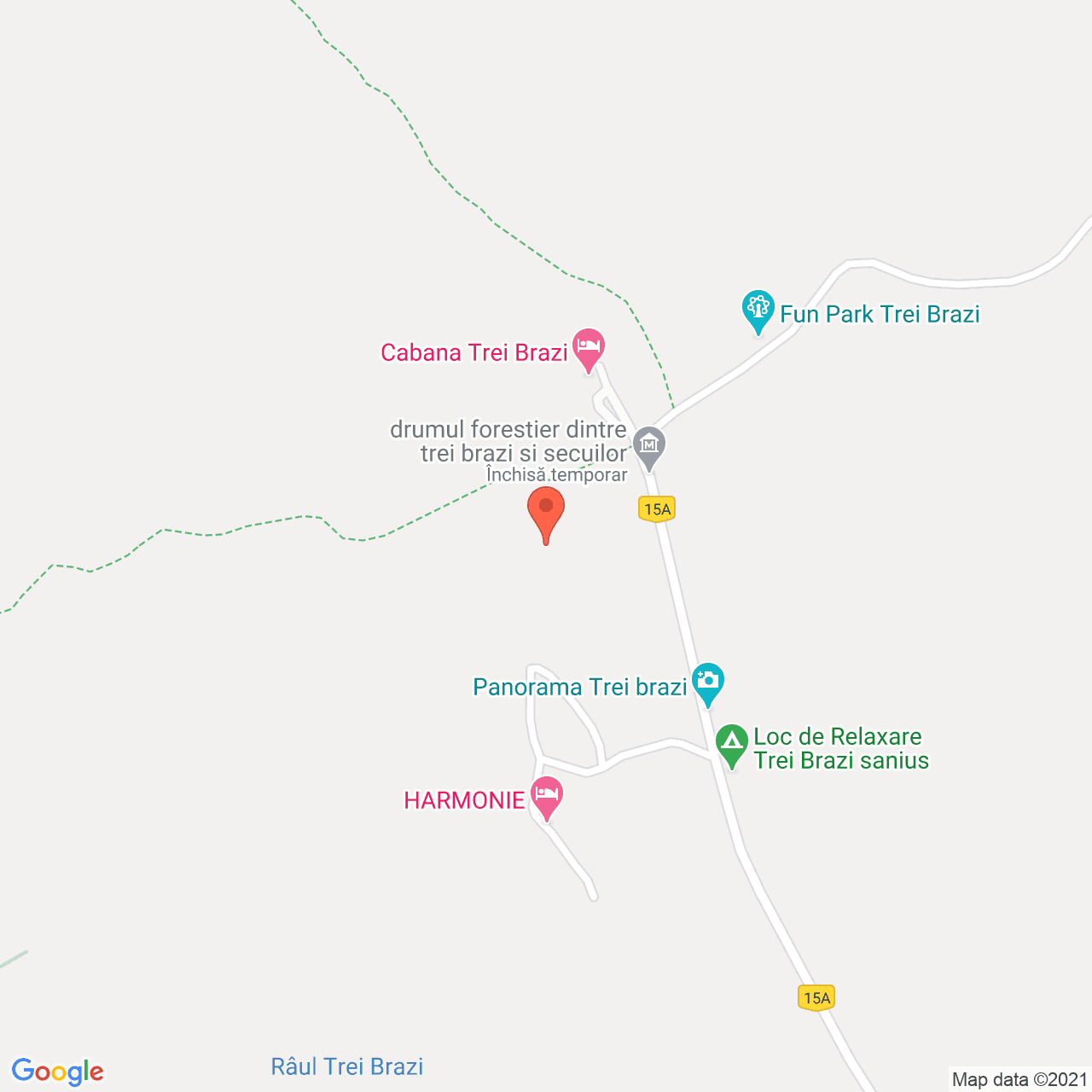 Poza harta streetview, zoom 16, adresa Trei Brazi, Predeal, judetul Prahova