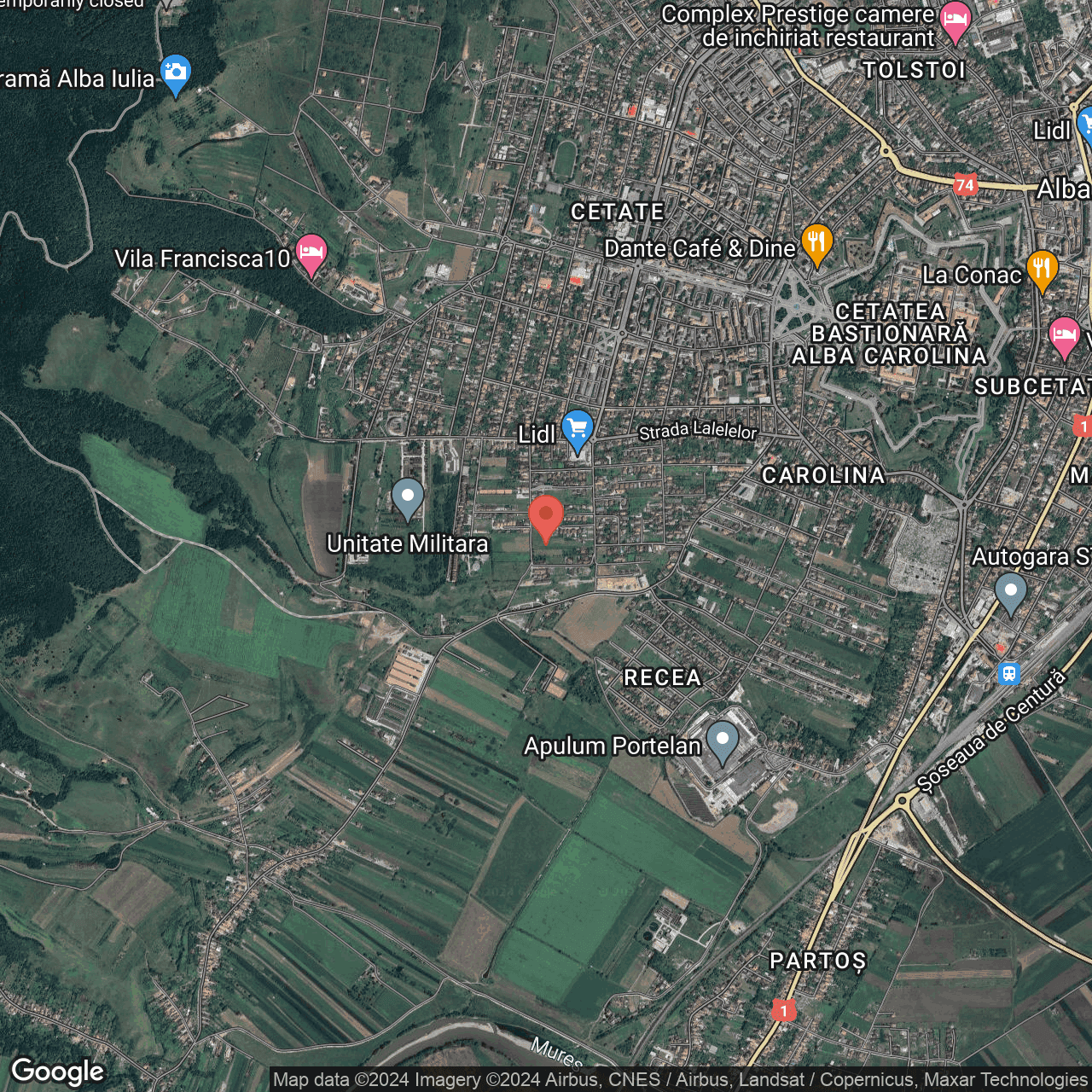 Poza harta hybrid, zoom 14, adresa Alba Iulia, , judetul