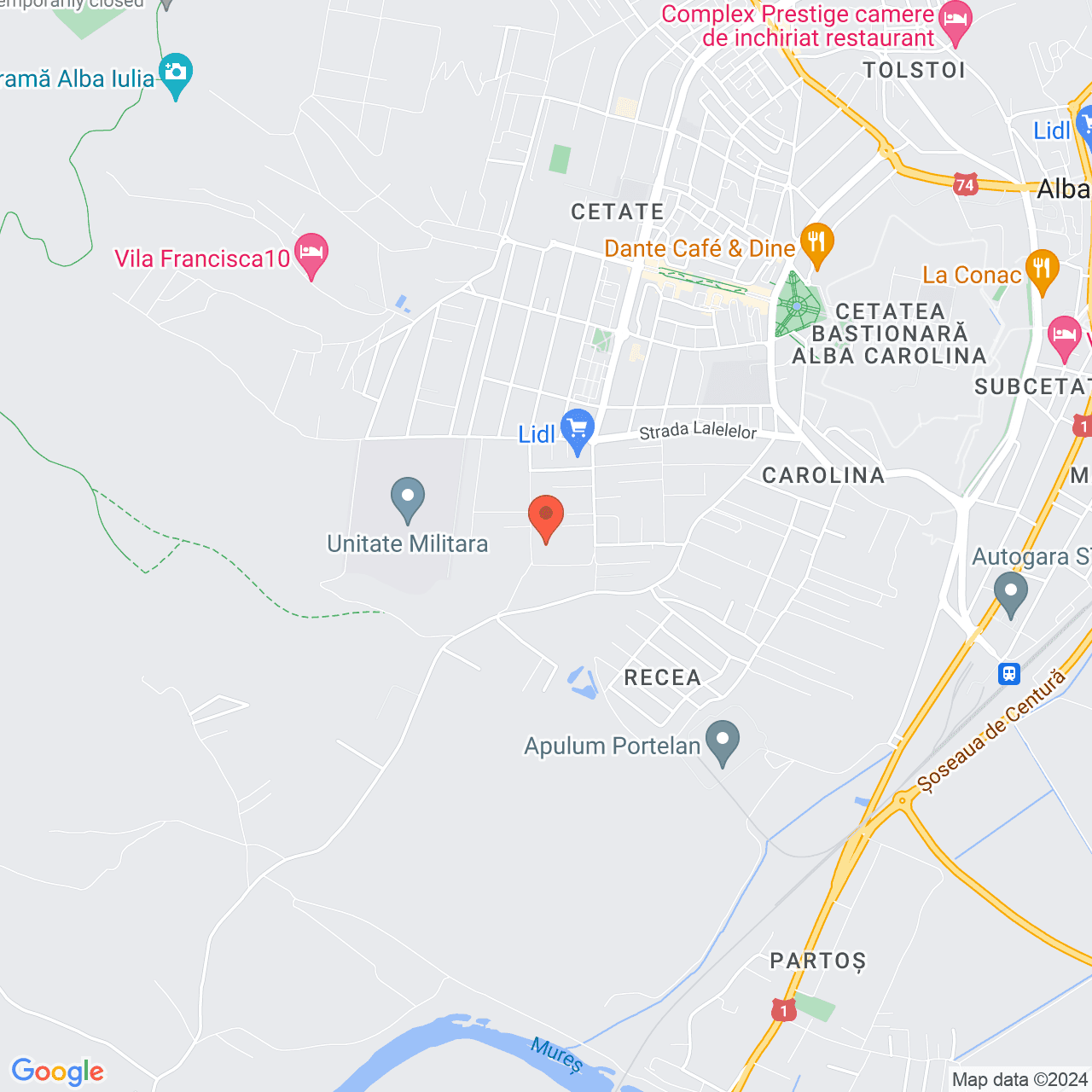 Poza harta streetview, zoom 14, adresa Alba Iulia, , judetul