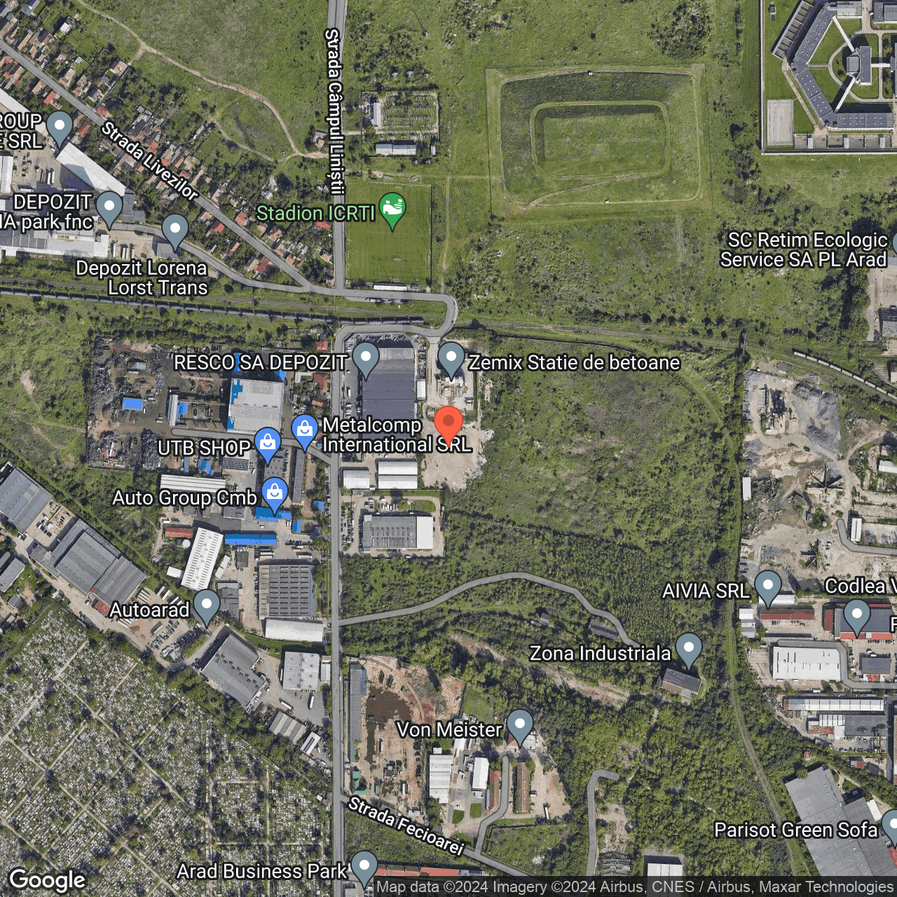 Poza harta hybrid, zoom 16, adresa Arad, str. Campul Linistii nr. 8, , judetul