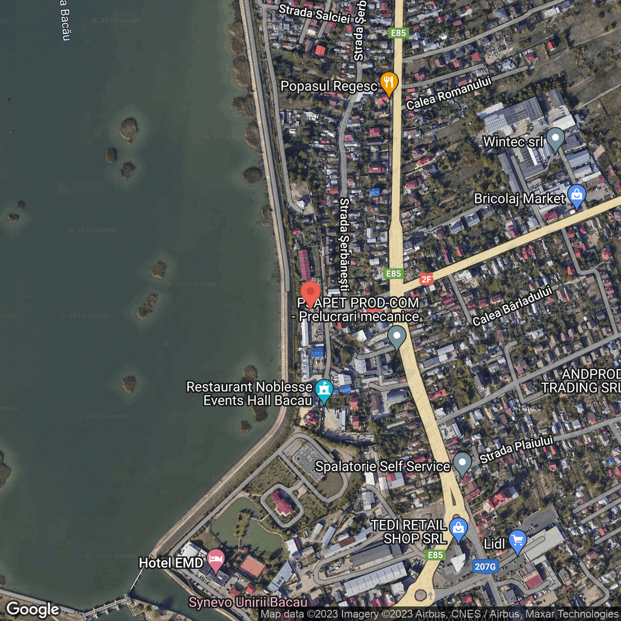 Poza harta hybrid, zoom 16, adresa Bacau, str. Serbanesti, nr. 9A, , judetul