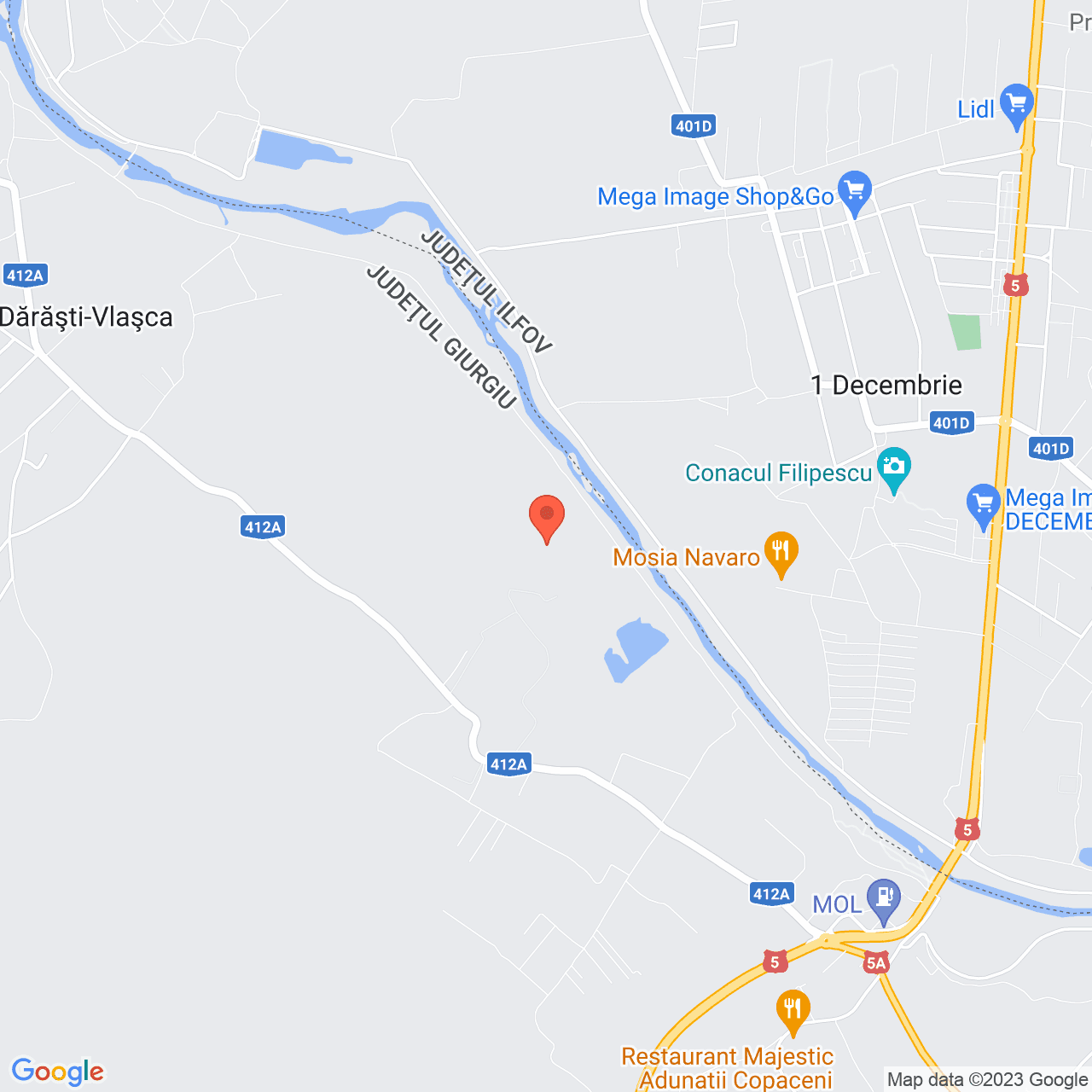 Poza harta streetview, zoom 14, adresa 1 Decembrie Ilfov, , judetul