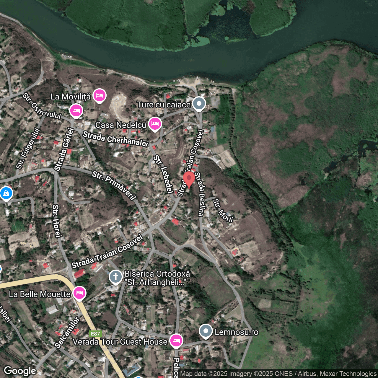 Poza harta hybrid, zoom 16, adresa Strada Traian Cosovei nr. 14 Somova, , judetul