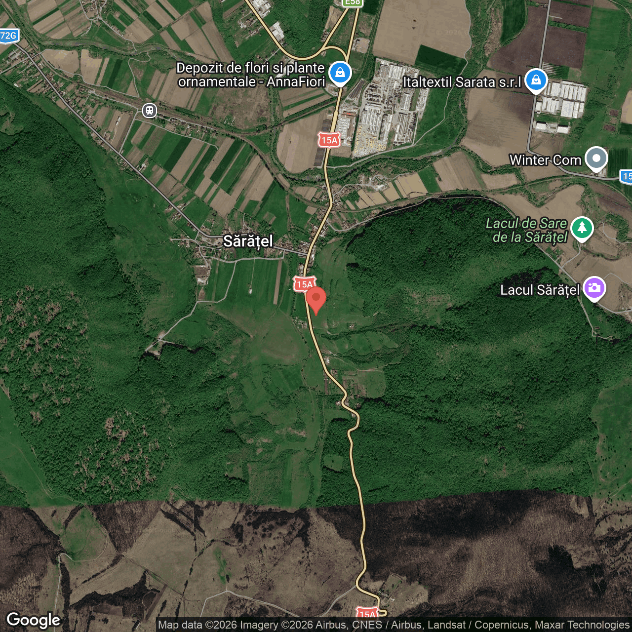 Poza harta hybrid, zoom 14, adresa Sărățel, nr. FN, Jud. Bistrița-Năsăud , , judetul