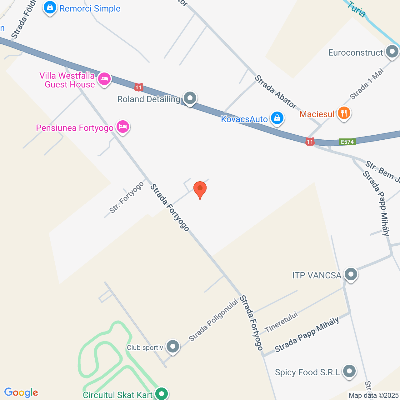 Poza harta streetview, zoom 16, adresa strada Fortyogo mun. Targu Secuiesc, jud. Covasna, , judetul