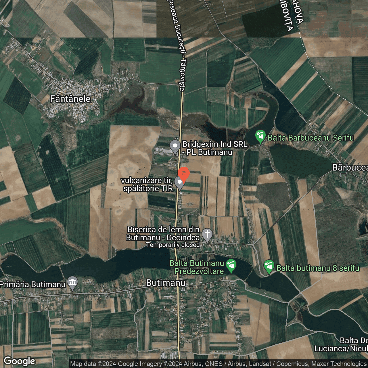 Poza harta hybrid, zoom 14, adresa Butimanu, , judetul