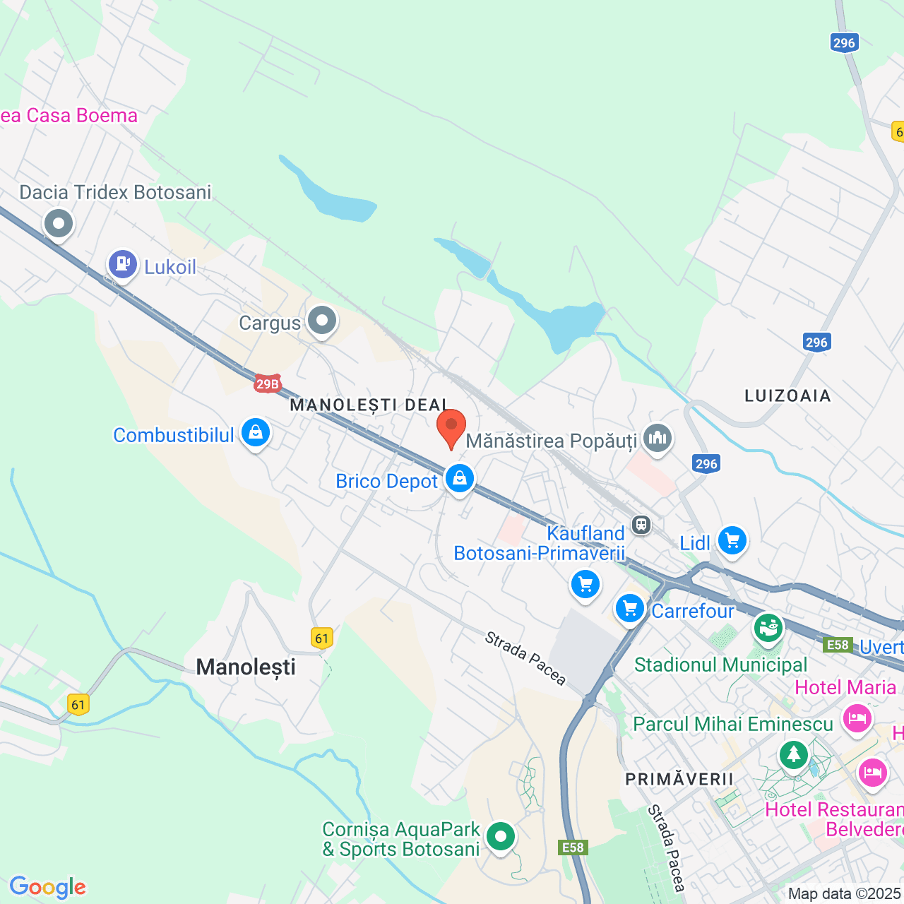 Poza harta streetview, zoom 14, adresa Botosani, Calea Nationala, nr. 21, , judetul