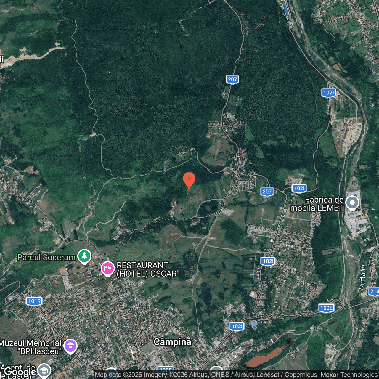 Poza harta hybrid, zoom 14, adresa Campina Prahova, , judetul