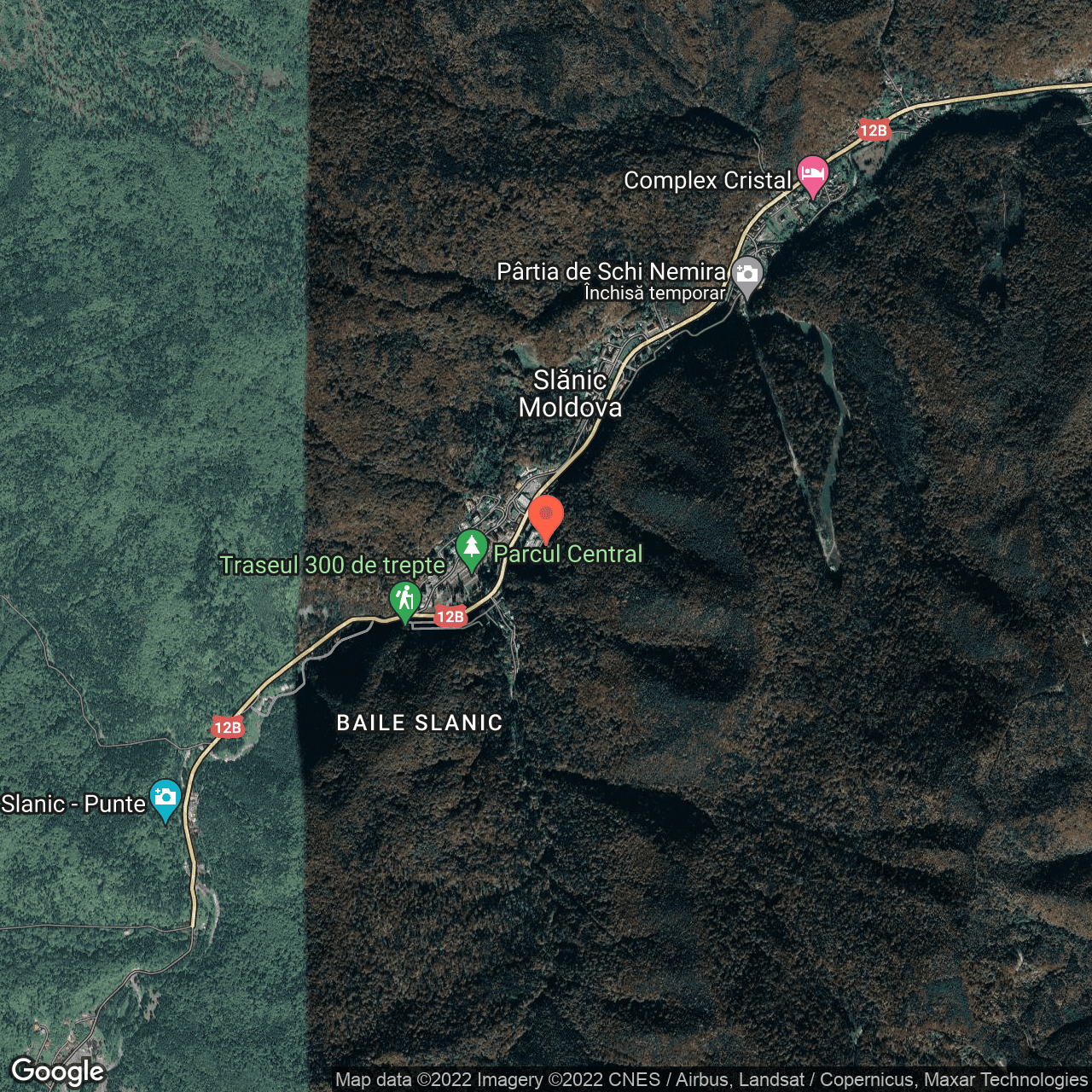 Poza harta hybrid, zoom 14, adresa Racovita, Slanic-Moldova, judetul Bacau