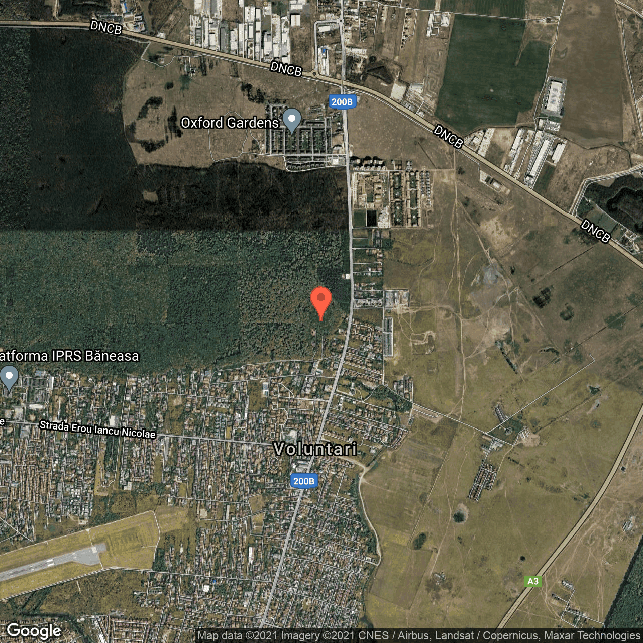 Poza harta hybrid, zoom 14, adresa Voluntari, judetul Bucuresti Ilfov